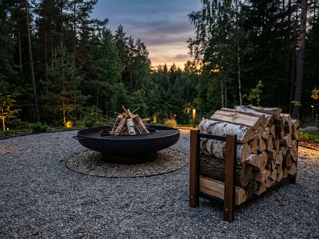 Дрова для уличного костра и фаер-шоу в Кургане